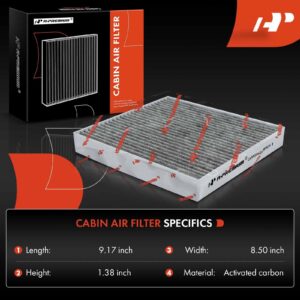 A-Premium Cabin Air Filter with Activated Carbon Compatible with Hyundai Elantra, Ioniq 5, Santa Fe, Sonata, Tucson & Kia K5, 2020-2023, Replace# 97133L1000