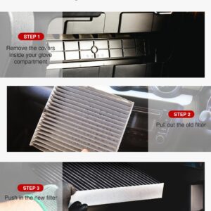 Puroma Cabin Air Filter with Activated Carbon, Compatible with CP285, CF10285, Toyota Camry, RAV4, Highlander, Corolla, Sienna, Tundra, Prius, 4Runner, Subaru Outback, Lexus, Scion, Land Rover, Jaguar