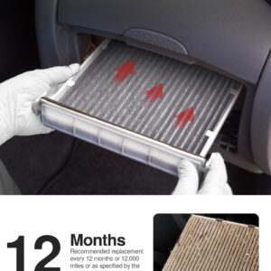 Puroma Cabin Air Filter with Activated Carbon, Compatible with CP285, CF10285, Toyota Camry, RAV4, Highlander, Corolla, Sienna, Tundra, Prius, 4Runner, Subaru Outback, Lexus, Scion, Land Rover, Jaguar