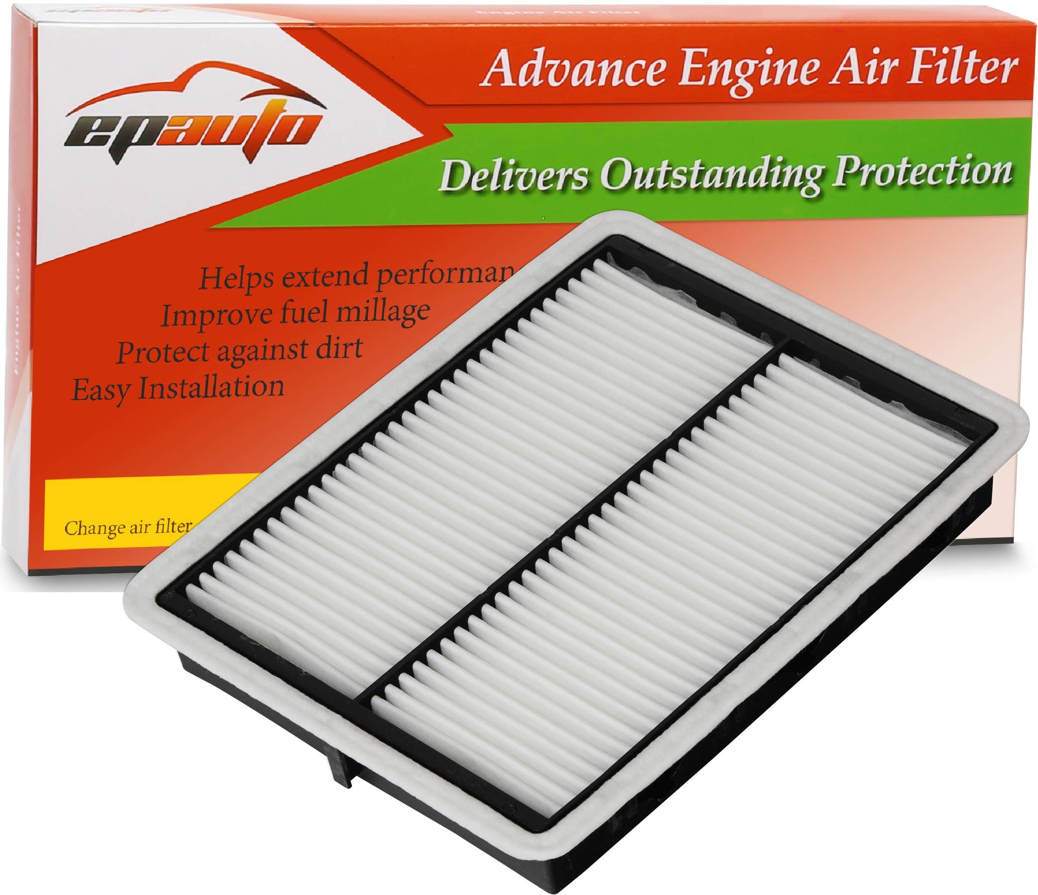 EPAuto GP943 (CA11943) Replacement for Hyundai and Kia Extra Guard Engine Air Filter for Select Hyundai and Kia Models 11.8"Wx8.5"Dx1.7"H