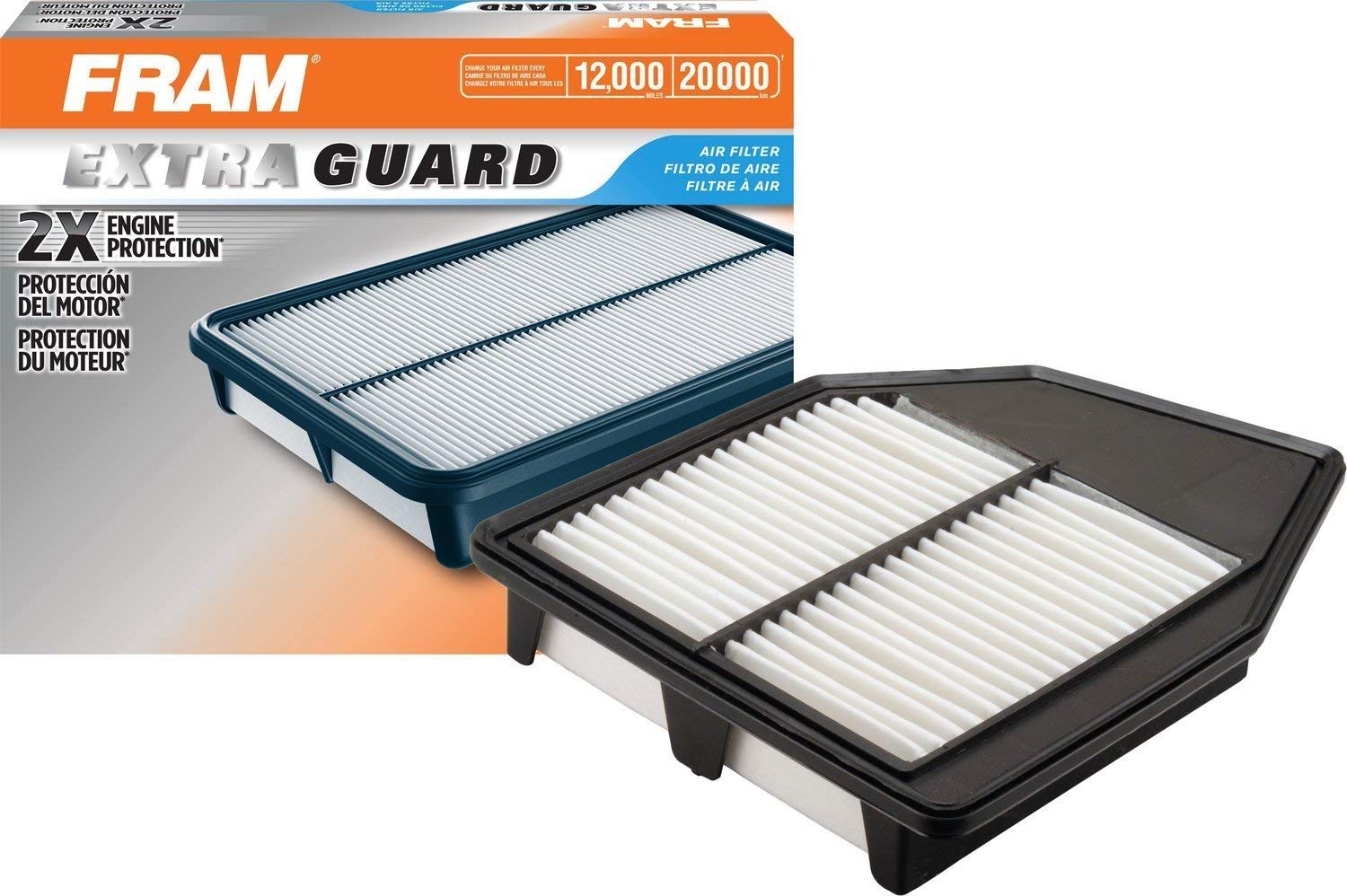 FRAM Extra Guard CA10467 Replacement Engine Air Filter for Select Honda Accord and Crosstour (2.4L), Provides Up to 12 Months or 12,000 Miles Filter Protection