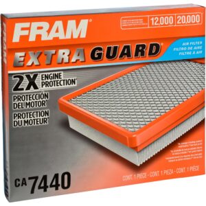 FRAM Extra Guard Engine Air Filter Replacement, Easy Install w/Advanced Engine Protection and Optimal Performance, CA7440 for Select Infiniti, Jeep and Nissan Vehicles, White