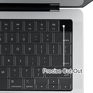 BlueSwan Keyboard Cover for 2021 2022 2023 M1/M2/M3 Pro/Max MacBook Pro 14/16 A2442 A2485 A2779 A2780, M2 MacBook Air 15/13 A2941 A2681, US Layout, Keyboard Protector Accessories