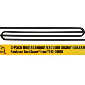 Upper and Lower Gasket Replacements for FoodSaver (2 Foam Gaskets) - Fits V2200, V2400, V2800, V3000, V3200 Series Vacuum Sealers (Replaces Food Saver T910-00075) by OutOfAir