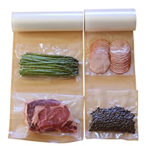 Simple Houseware Vacuum Sealer Bags Food Sous Vide Roll, 2-Pack (11" x 50' and 8'' x 50', total 100 feet)