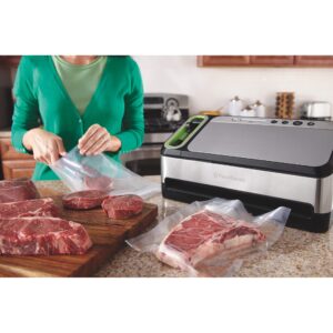 FoodSaver 2-in-1 Vacuum Sealing System with Starter Kit, 4800 Series, v4840 & FoodSaver 8" & 11" Rolls with unique multi layer construction, BPA free, Multi-Pack