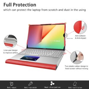 Alapmk Protective Case for 15.6" HP Envy x360 15m-eeXXXX 15m-edXXXX 15m-esXXXX 15m-euXXXX & Samsung Galaxy Book Ion 15 NP950XCJ/Samsung Galaxy Book Flex 15 NP950QCG & Dell Latitude 7520 7530,Red