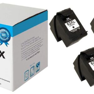 SuppliesMAX Remanufactured Replacement for HP Envy 5540/5545/5640/5660/5665/7640/7645/8000/8005 Black High Yield Inkjet (3/PK-600 Page Yield) (NO. 62XL) (C2P05AE_3PK)