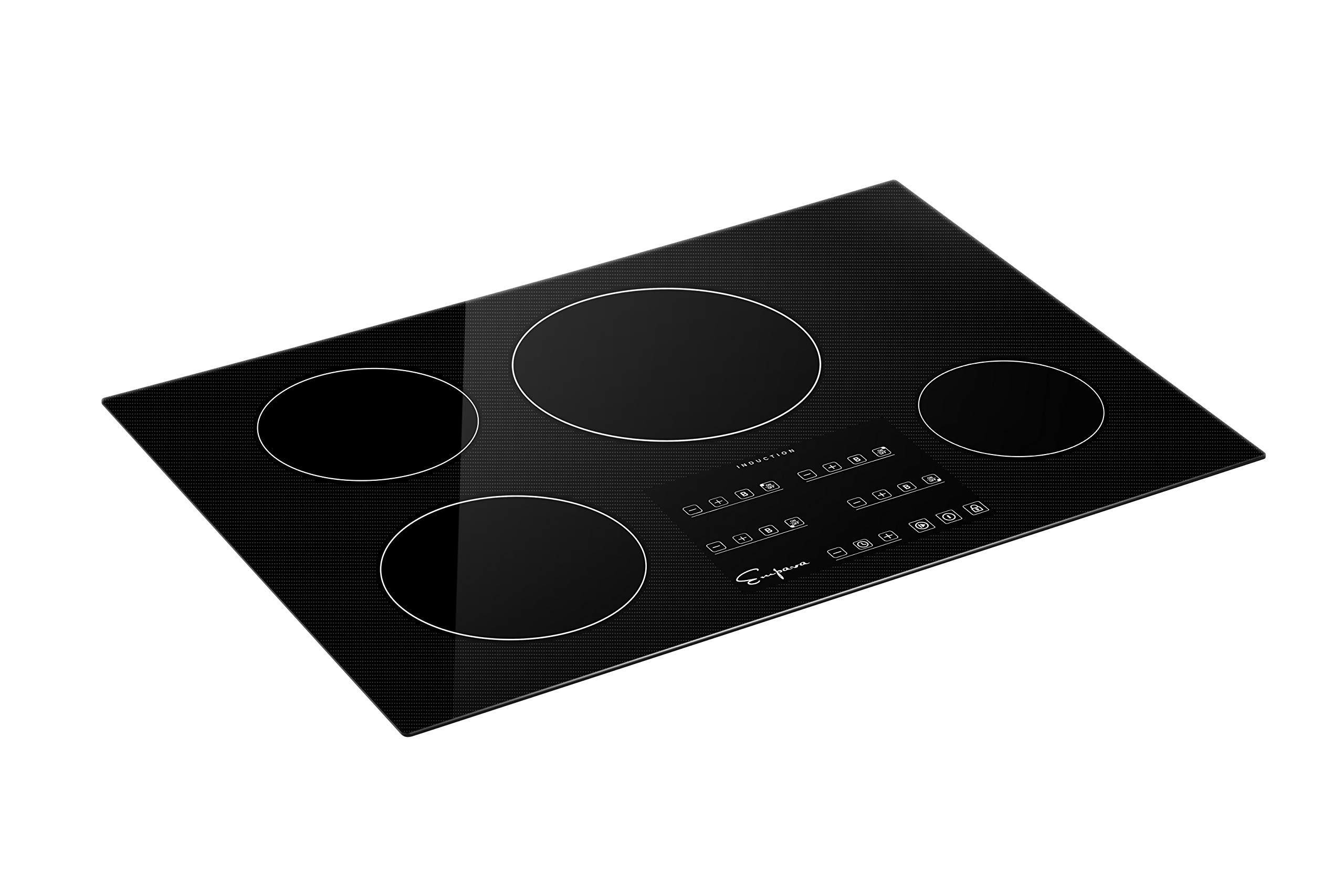 Empava 30” Electric Stove Induction Cooktop with 4 Power Boost Burners Smooth Surface Vitro Ceramic Glass in Black, 30 Inch