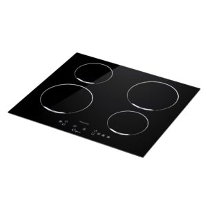 Empava 24" Built-in Electric Induction Cooktop with 4 Elements Power Boost Burners in Black Vitro Ceramic Glass, 24 Inch