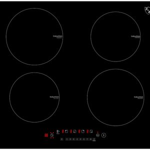 K&H 4 Burner 24 Inch Built-in Induction Electric Stove Top Ceramic Cooktop Touch Control 240V 6000W IN24-6004