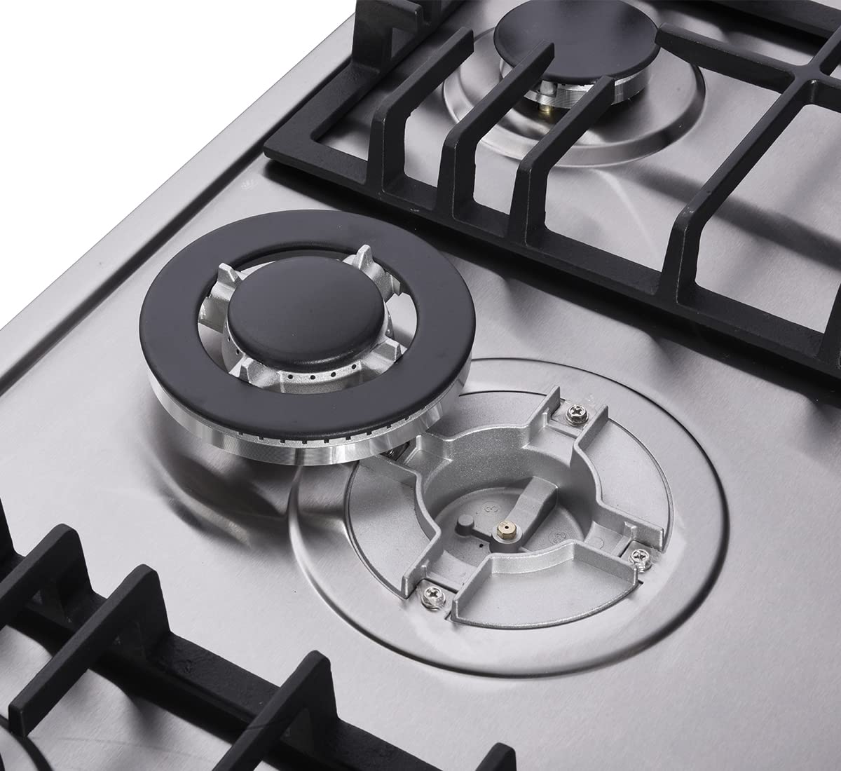 Deli-kit® 24 inch LPG/NG Gas Cooktop Dual Fuel Sealed 4 Burners Stainless Steel Gas Cooktop 4 Burners Drop-In Gas Hob DK245-A02 Gas Cooker