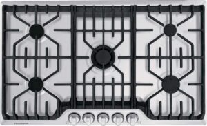 frigidaire professional fpgc3677rs frigidaire professional 36'' gas cooktop with griddle in stainless steel