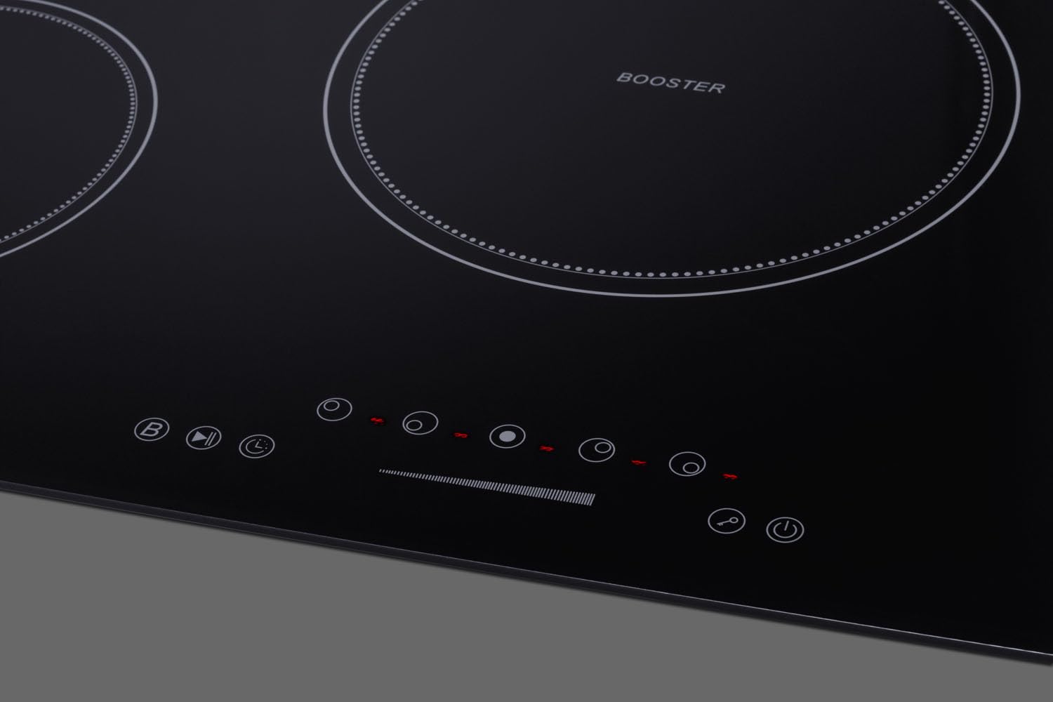 Summit SINC5B36W 36-inch 5 burner Digital Electric Induction Cooktop, White Ceramic Glass, 208V-240V, 9300W, Child lock, Energy Efficient, Timer, Easy to Clean