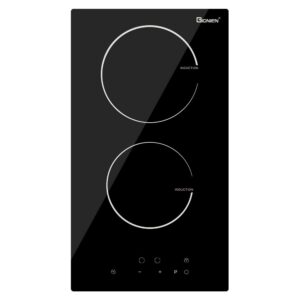 induction cooktop 12 inch, 220v~240v, 2 burners electric cooktop,3500w, 12'' built-in double electric stove top countertop cooker with hard wire,no plug