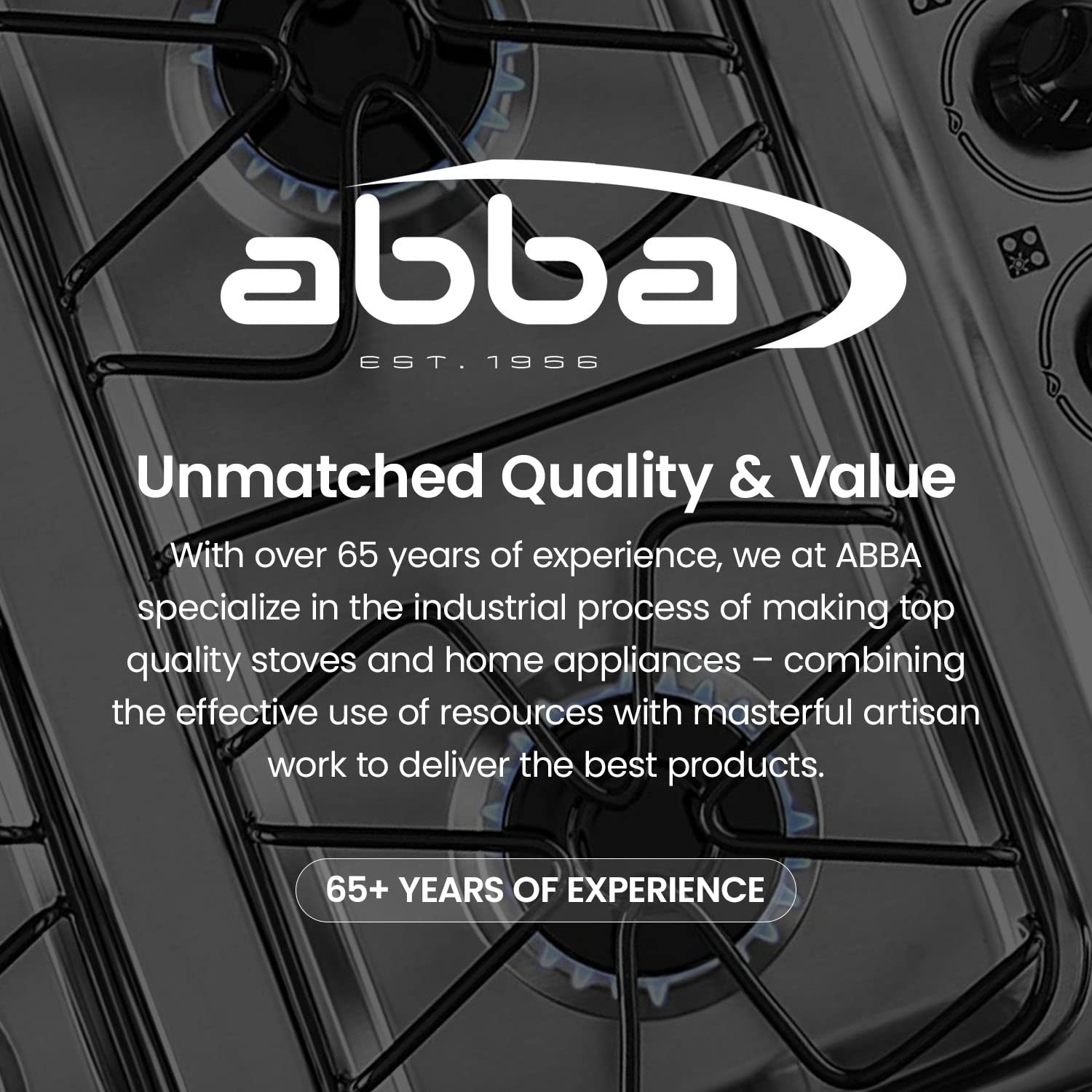 ABBA 24" Gas Cooktop with 4 Burners - Stainless-Steel Table Top with SABAF Aluminum Burners And Porcelain Surface, Home Improvement Essentials, Anti Spill & Easy to Clean, 24" x 3.5" x 19"