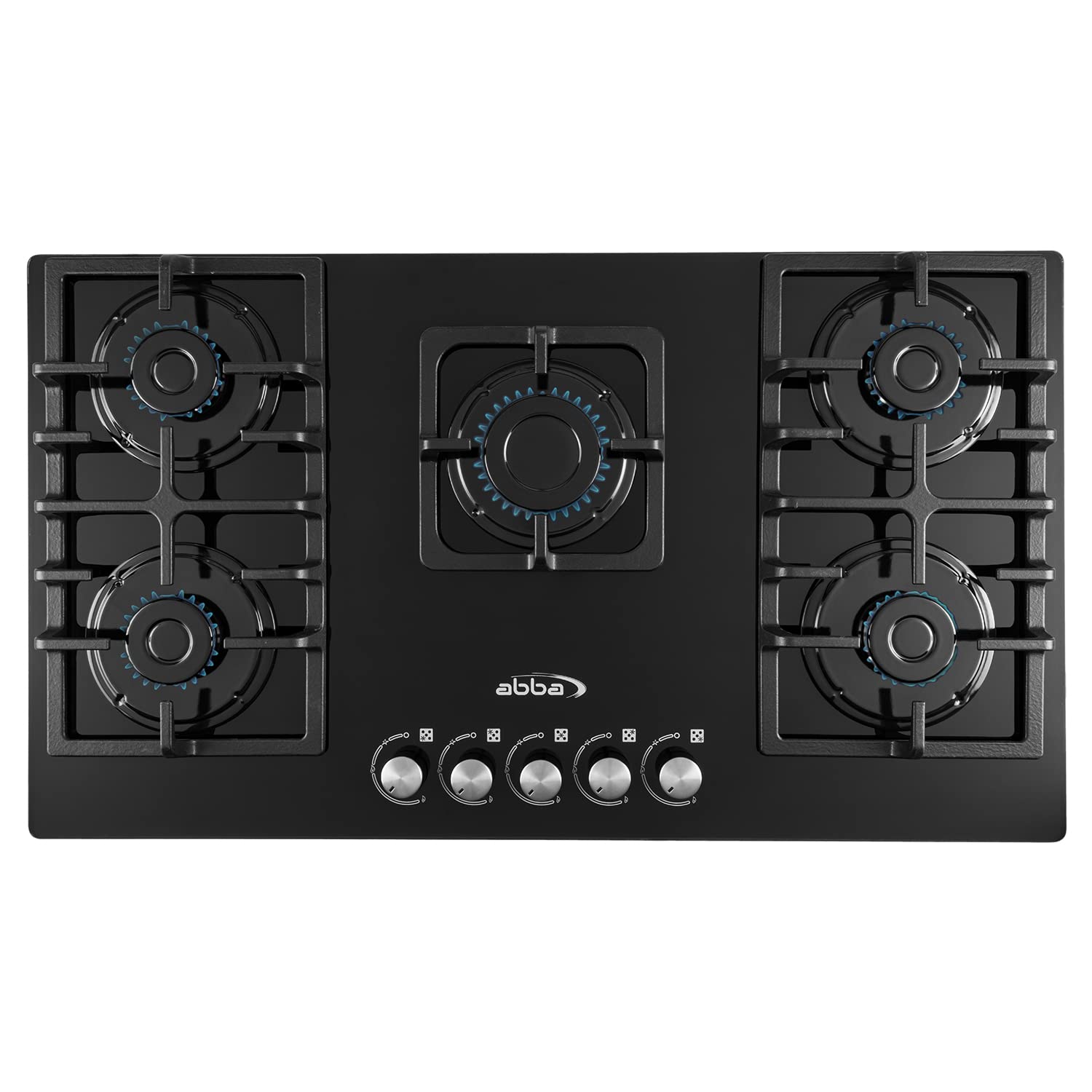 ABBA 36" Gas Cooktop with 5 Sealed Burners - Tempered Glass Surface with SABAF Burners, Natural Gas Stove for Countertop, Home Improvement Essentials, Easy to Clean, 36" x 4.1" x 20.5"