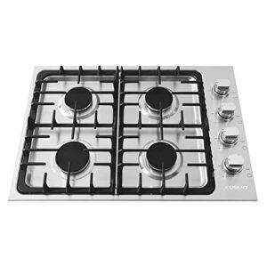 COSMO COS-DIC304 30 in. Gas Cooktop in Stainless Steel with 4 Italian Made Burners