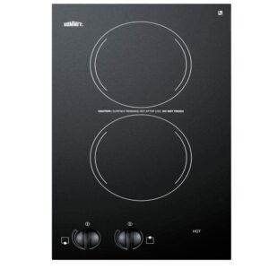 summit appliance cr2110 12" electric cooktop with 2 burners voltage: 110v