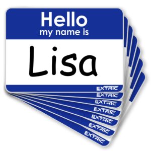 100 Count Name Tags | Hello My Name Is Stickers | Blue Name Tag Stickers, 2.25" x 3.5" Name Tag