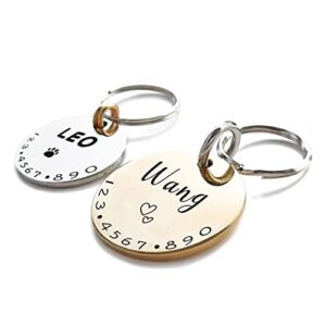 cats dogs id tags personalized lovely symbols pets collar name accessories simple custom engraved supplies for small four legged child necklace chain anti-lost shiny stainless steel 316l charm