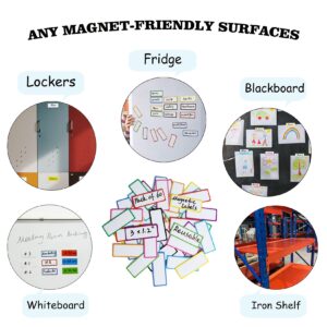 60 Dry Erase Magnetic Labels: 3"x1.2" Blank Name Plates, Name Tags, Strips Magnets - Perfect for Home, Office, School Organization