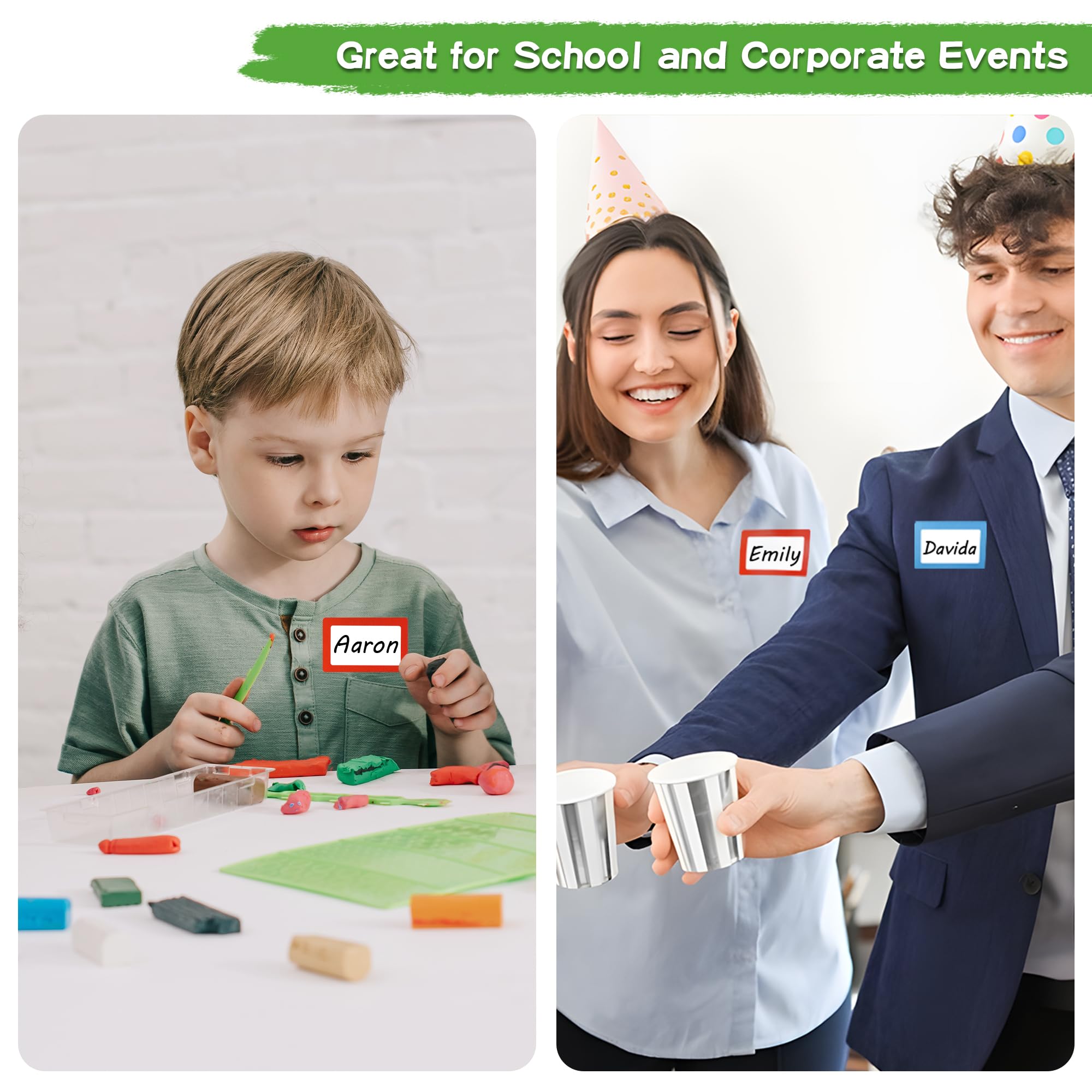 Pacific Mailer Name Tag Stickers Label Stickers Name Stickers for School Office Home Meeting [200 Labels, 3.5" x 2.25"]