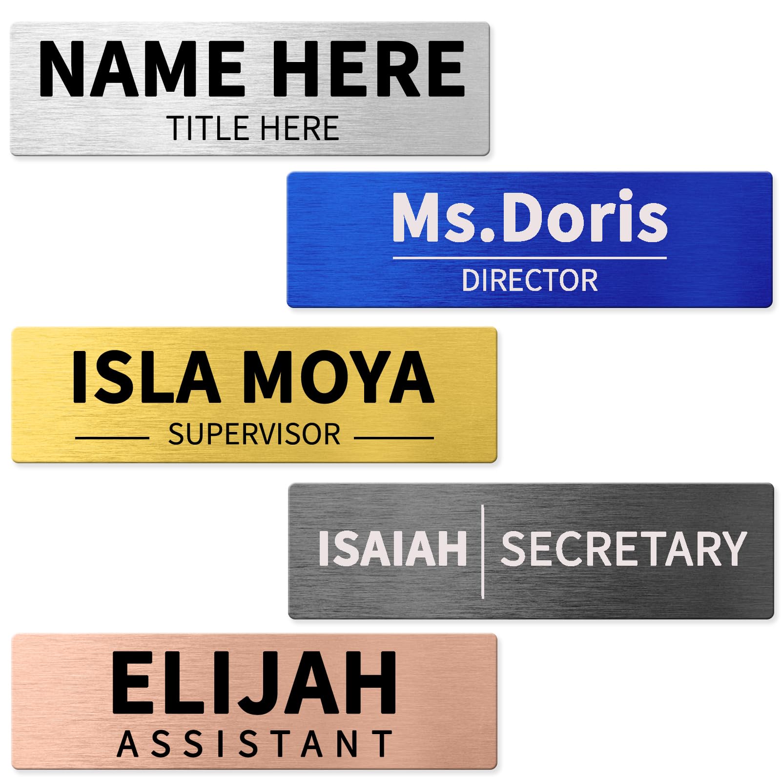 Custom Engraved Name Tag Badges - Personalized Identification Tags with Pin or Magnetic Backing for Business,Hospitality,Party,Personal