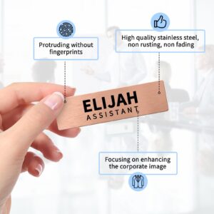 Custom Engraved Name Tag Badges - Personalized Identification Tags with Pin or Magnetic Backing for Business,Hospitality,Party,Personal