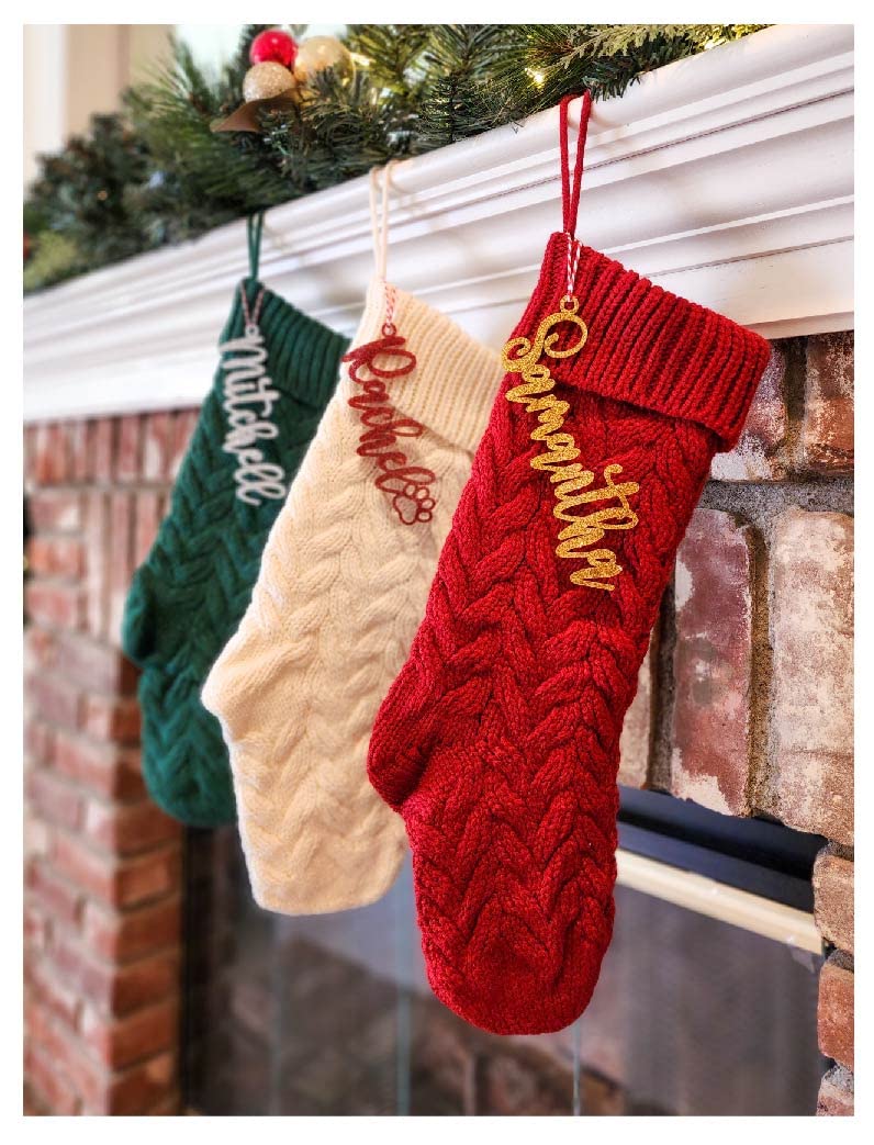 Stocking Name Tags, Stocking Tags, Stocking Name Tags Personalized, Name Tags For Christmas Stockings, Christmas Stocking Name Tags, Stocking Tags Personalized - Stocking Not Included (Font 142)