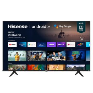 hisense 65a6g 65-inch 4k ultra hd android smart tv with alexa compatibility (2021 model), black