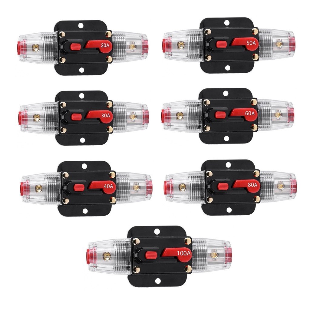 STETION Car Audio 150 Amp Resettable Fuse Circuit Breaker Car Protect for Audio System Fuse 12-24V DC for Car Audio Amps Overload Protection Fuse (150A)