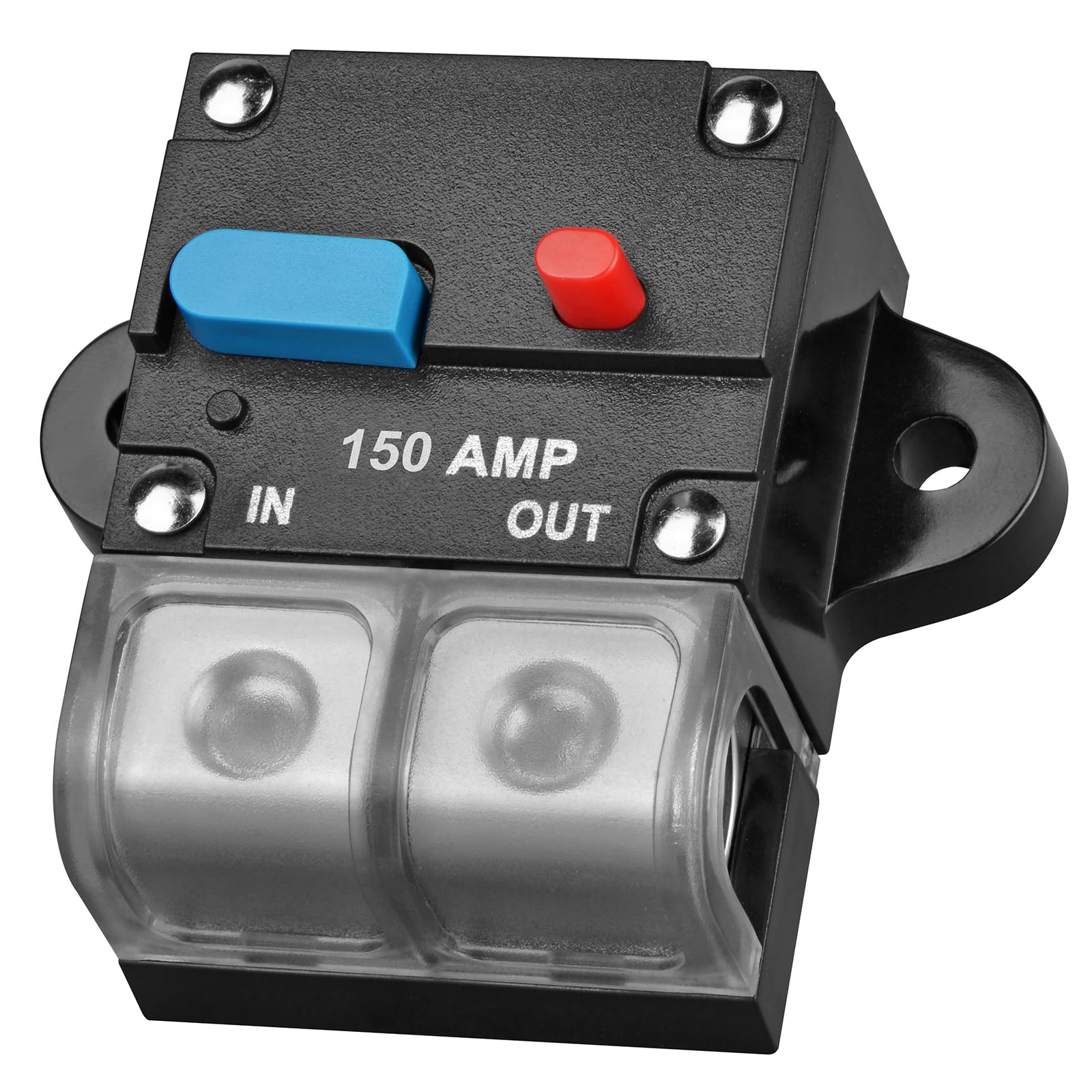 Motor Fuse Holders Inverter Circuit Breaker Car Audio Solar Energy Inline Circuit Breaker Fuse Inverter with Waterproof Cover for Motor Auto Car Marine Boat (150A)