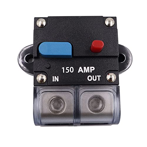 Automotive Circuit Breaker Overload Protection High Conductivity Replacement Manual Sound Box Security Fuse Accessories (Color : Blue Button 150a)