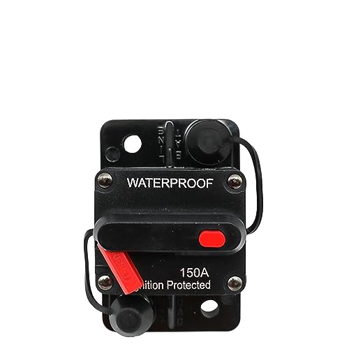 30A 40A 50A 60A 70A 80A 100A 120A 150A 200A 250A 300A AMP Circuit Breaker Fuse Reset 12-48V DC Car Boat Auto Waterproof (Color : 150A)