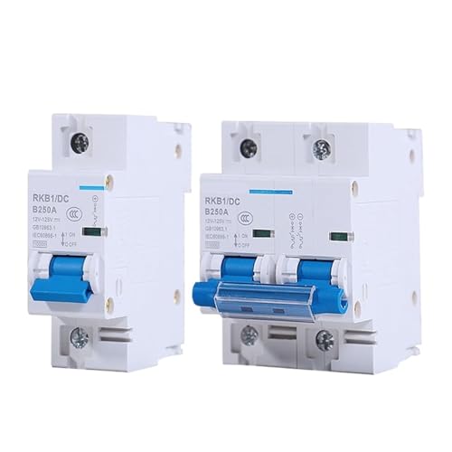 1PCS 1P/2P DC Circuit Breaker 12V24V48V60V120V air Switch 80A100A125A150A200A250A Inverter Electric Vehicle Sun Protection Isolator (Size : KL4-3b, Color : 150A)