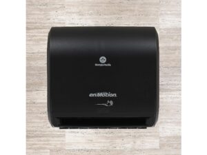 enmotion georgia pacific pro 59488a impulse 10" 1 automated touchless roll paper towel dispenser, black, 1 pack