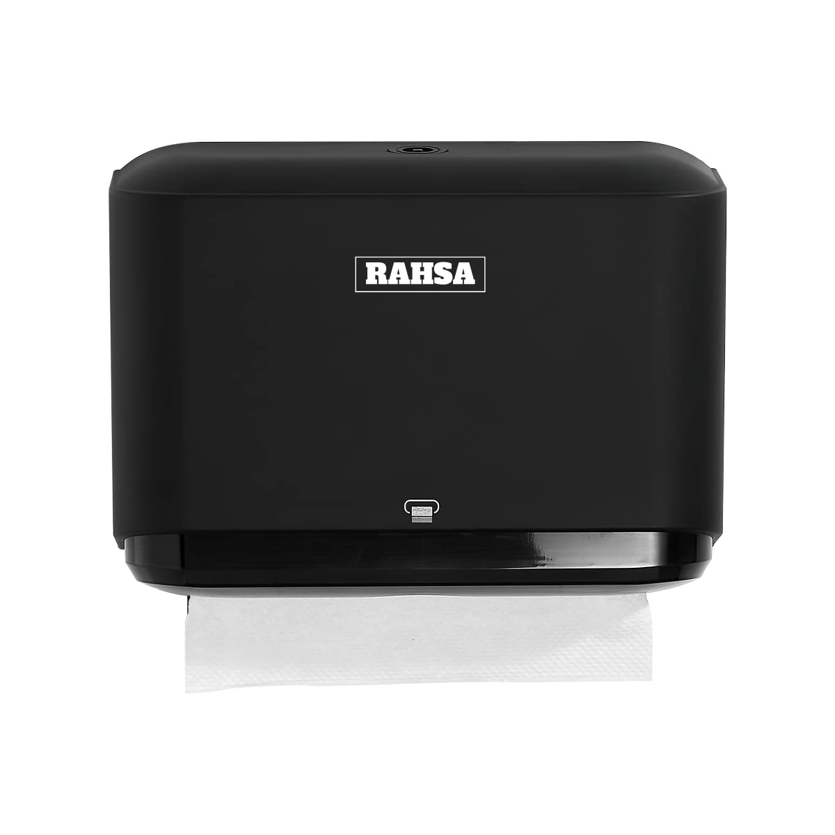 RAHSA Touchless Paper Towel Dispenser Wall Mount, Multifold/Trifold/C Fold Commercial Paper Towel Dispenser for Bathroom/Kitchen/Office/Toilet/Home/RV (Black)