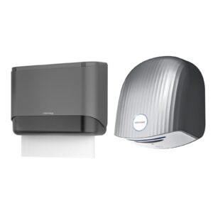 interhasa! Adhesive Paper Towel Dispenser Wall Mount, Commercial Hand Dryer 110V Plug in