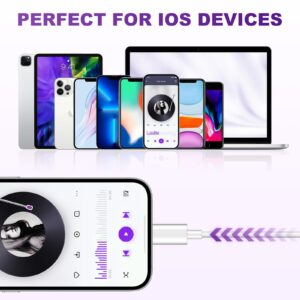 XNMOA Wired Earbuds Headphones,Built-in Microphone & Volume Control&Support Call for iPhone,Wired Earphones for iPhone,Compatible with iPhone 14/13/12/11 Pro Max/Xs Max/Xr/X/7/8 Plus,Purple Marble