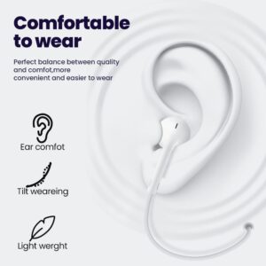 2 Pack Earbuds Headphones Earphones Wired Microphone Call Volume Control Noise Isolating Compatible with iPhone 14 Pro Max/13/12/11/XS/XR/8/7 Plus