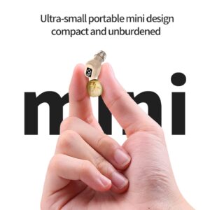 Single Invisible Bluetooth Earbuds Smallest Tiny Hidden Headphones for Work Small Sleep Ear Buds Mini Spy Microphone Wireless Hidden Secret Micro Earbuds for Small Ears Discreet Earpiece - Beige