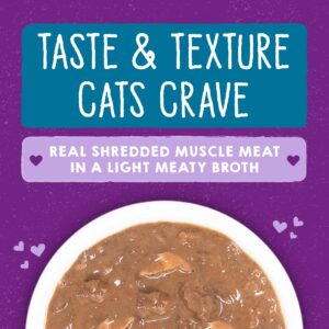 Stella & Chewy’s Carnivore Cravings Savory Shreds Cans – Grain Free, Protein Rich Wet Cat Food – Wild-Caught Tuna & Mackerel Recipe – (2.8 Ounce Cans, Case of 12)