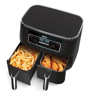 ninja foodi 4-in-1 8-quart. 2-basket air fryer with dualzone technology- air fry, roast, and more