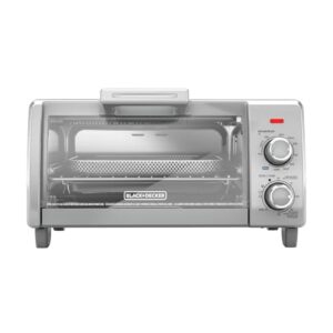 black+decker 4-slice crisp 'n bake air fry toaster oven, to1787ss, 5 cooking functions, 30 minute timer, stainless steel