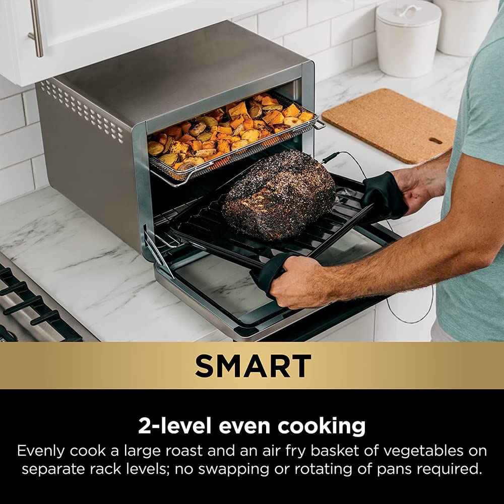 Ninja DT2550 Foodi 10-in-1 Smart XL Air Fry Oven (Renewed) Bundle with 3 YR CPS Enhanced Protection Pack