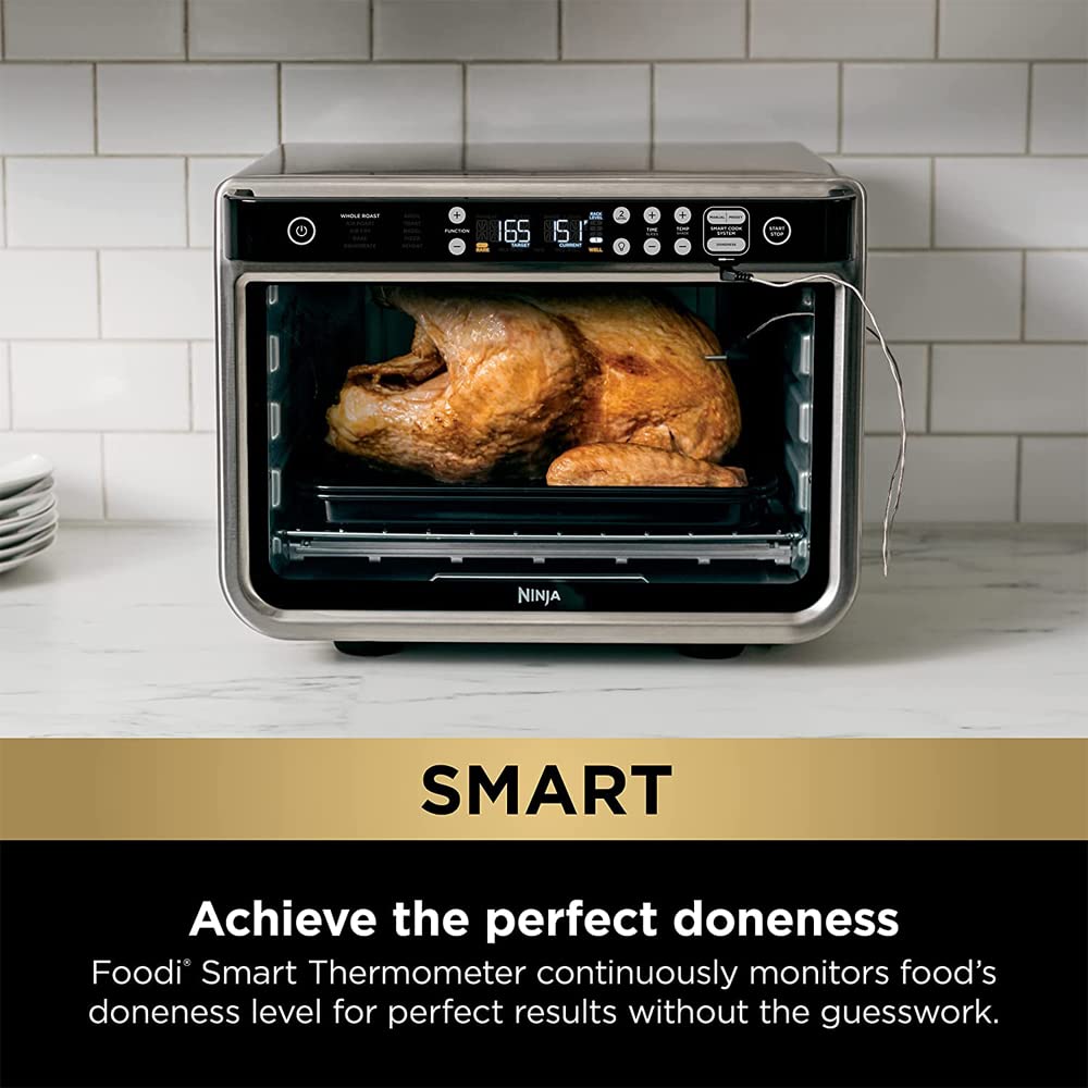 Ninja DT2550 Foodi 10-in-1 Smart XL Air Fry Oven (Renewed) Bundle with 3 YR CPS Enhanced Protection Pack