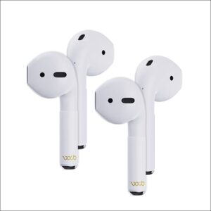 waveblock classic, 2 pair earprotect sticker for airpods classic 1st generation, harm blocker for airpods, 5g shield reduction, fits in case, tested in fcc certified lab