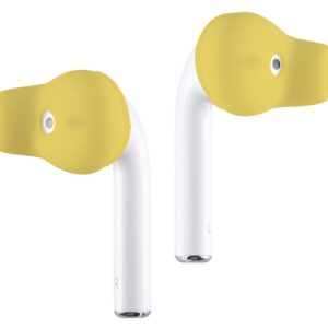 ACOUS Design Purest Earbuds Covers Anti-Slip Sport Tips Covers Compatible with Apple AirPods1&2 and EarPods (Strong Lemon)