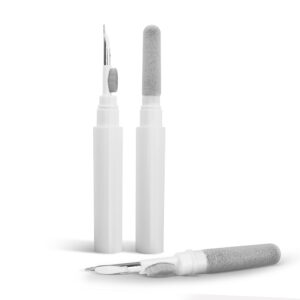 yaodhaod cleaner kit for airpod, airpods pro 1 2 3 cleaner kit, 3 in 1 multifunction bluetooth earbuds cleaning pen with soft brush for phone charging port,earbuds,earpods,earphone,headphone (white)